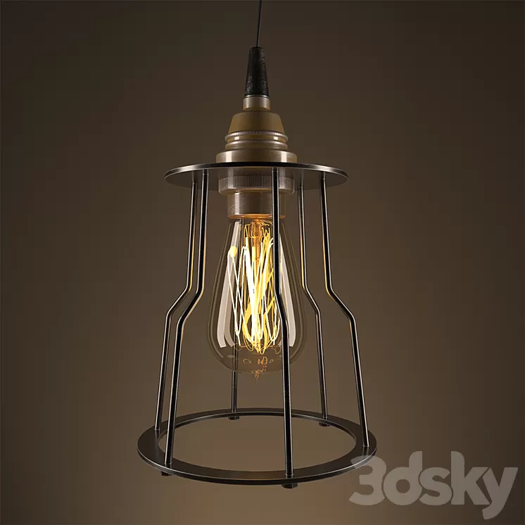 Vintage Loft Lamp 3D Model Vintage Loft Lamp 3D Model