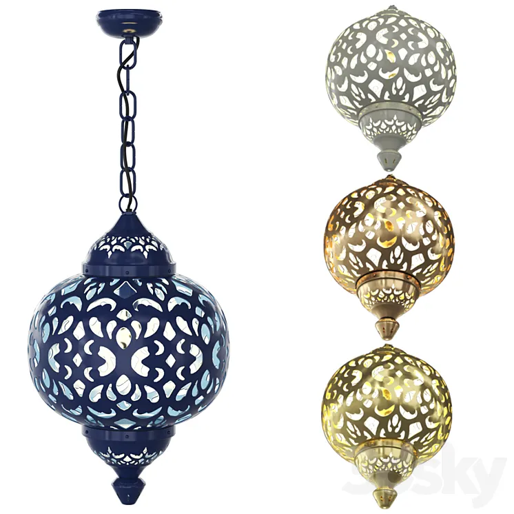 Vintage Moroccan lamp 3D Model Free Download