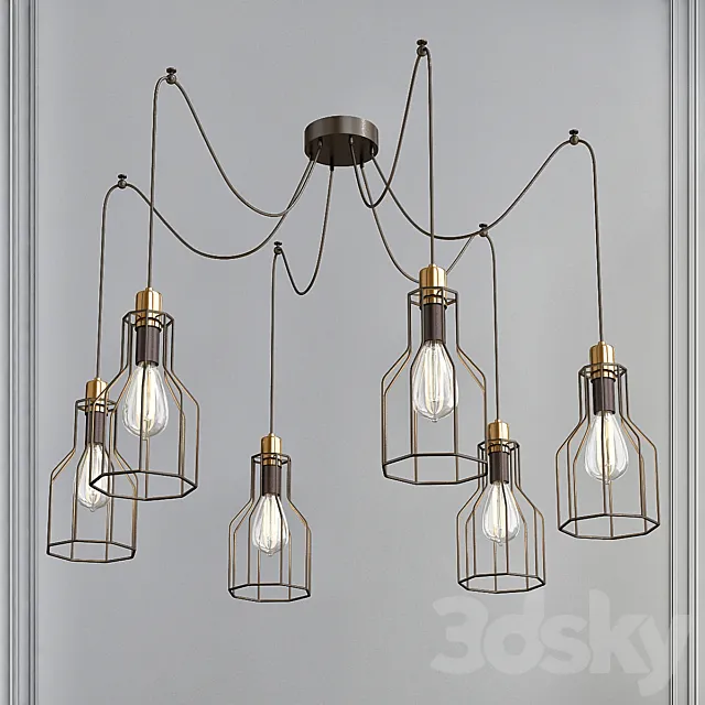 Vintage pendant lamp 3D Model