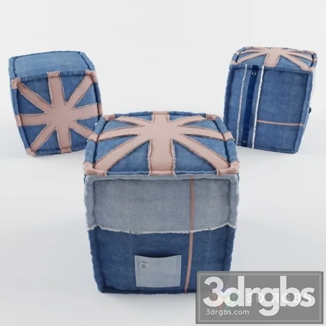 Vintage Pouf 3D Model Download