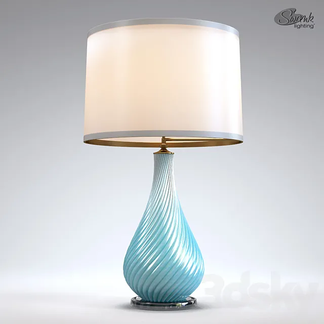Vintage Robins Egg Blue Murano Lamps by Seguso 3D Model Vintage Robins Egg Blue Murano Lamps by Seguso 3D Model