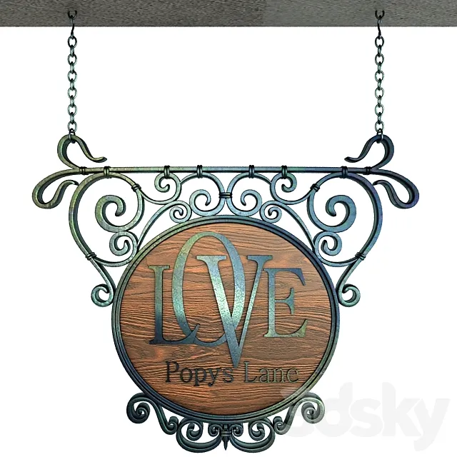 Vintage Signage 002 3D Model