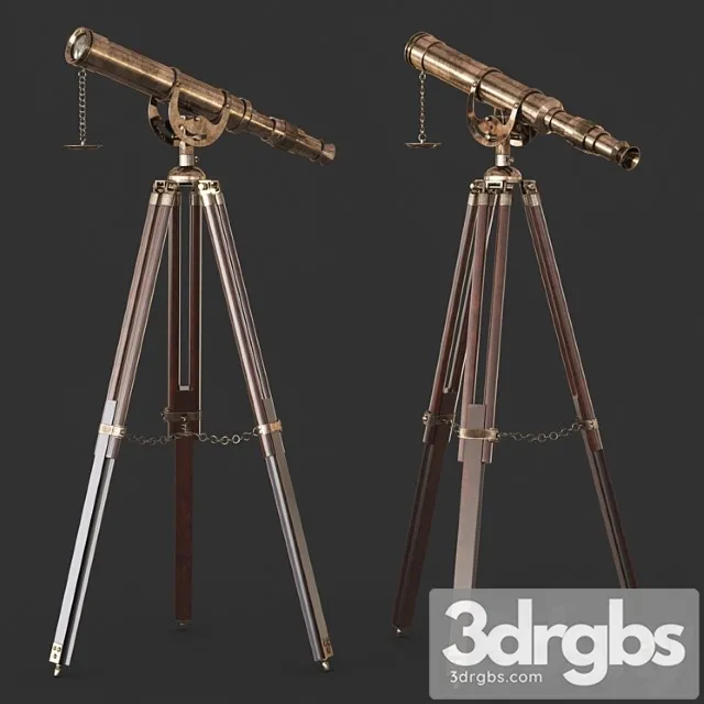 Vintage telescope 3D Model Download