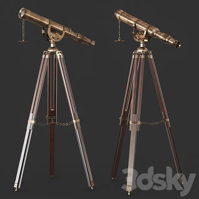 Vintage Telescope 3DModel Vintage Telescope 3DModel