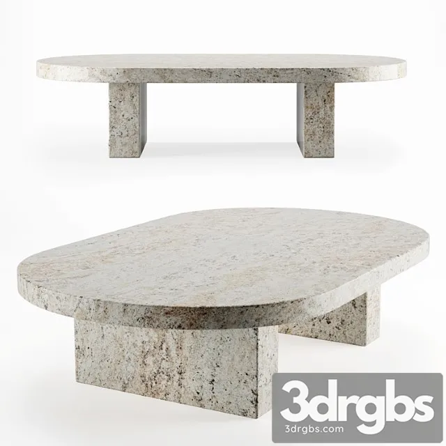 Vintage travertine oval coffee table Vintage travertine oval coffee table