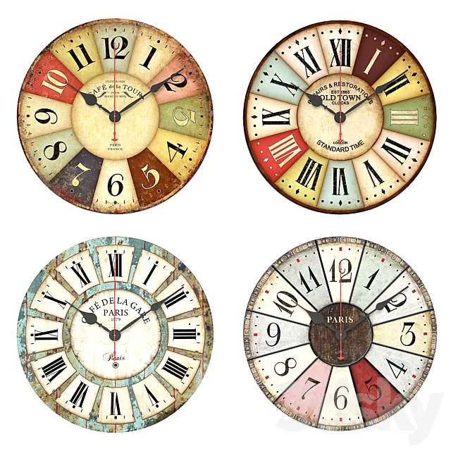 Vintage Wall Clock 3DModel Vintage Wall Clock 3DModel