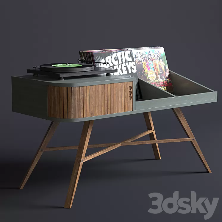 Vinyl table 3D Model Vinyl table 3D Model