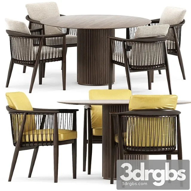 Viola chair by poltrona frau and palais royal by asplund 2 3D Model Download