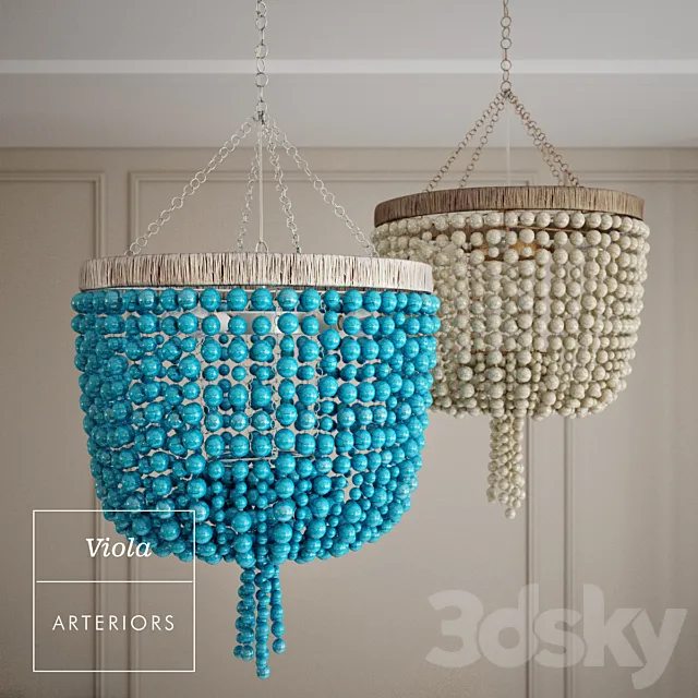 Viola Chandelier by Arteriors 3D Model Viola Chandelier by Arteriors 3D Model