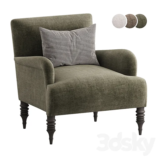 Violet Accent Chair 3D Model Violet Accent Chair 3D Model