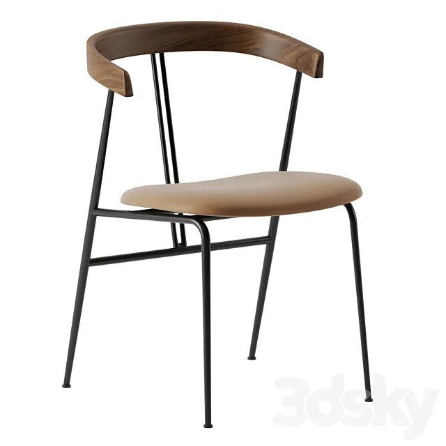 Violin chair by Gubi 3D Model