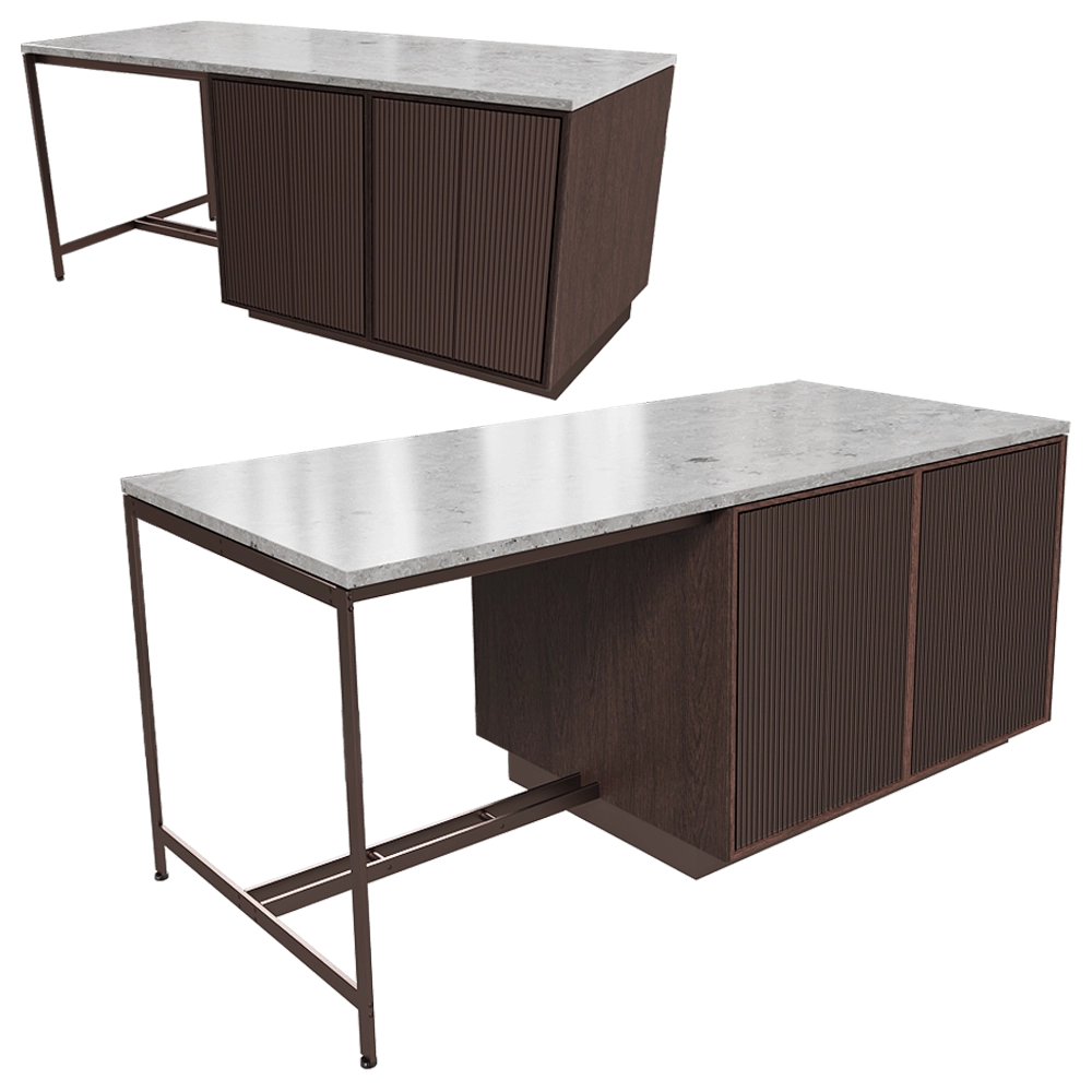 Vipp – Kitchen Vipp V2 Island Narrow module 3D Model