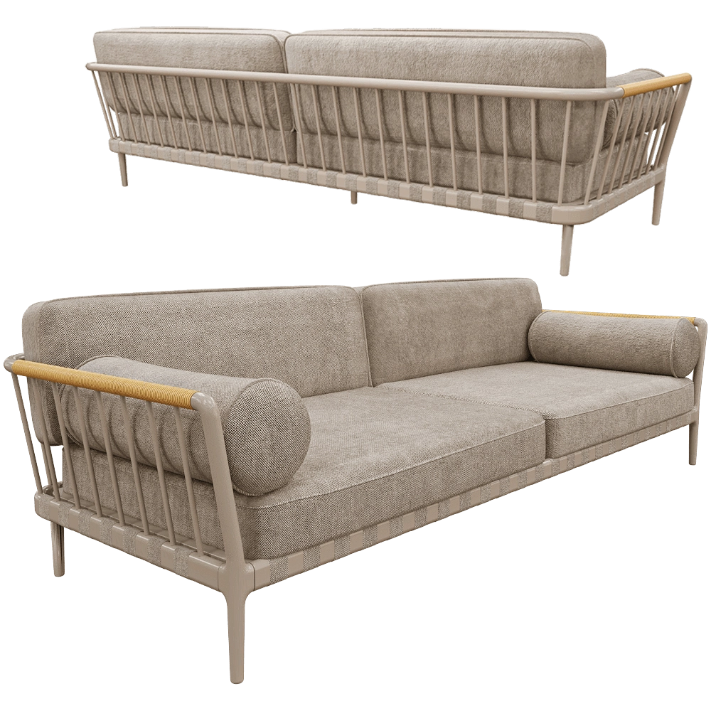 Vipp – Open-Air sofa 3-seater 3D Model Vipp – Open-Air sofa 3-seater 3D Model