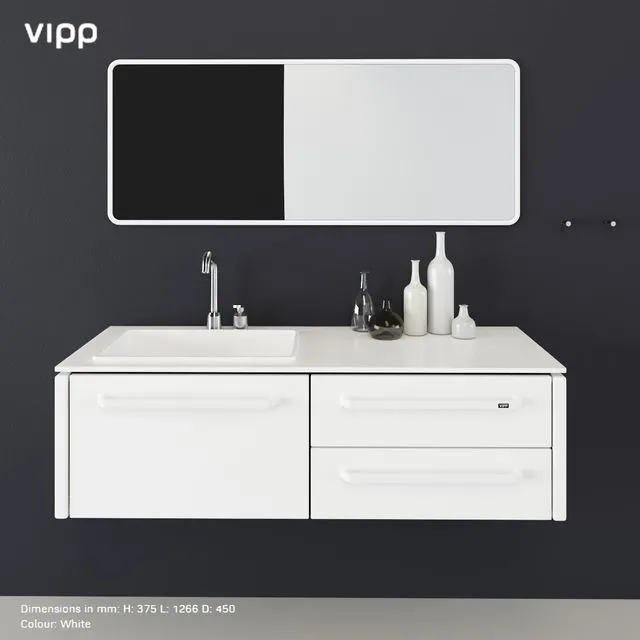 Vipp_BATH MODULE MEDIUM (SINK LEFT) 3D Model Vipp_BATH MODULE MEDIUM (SINK LEFT) 3D Model
