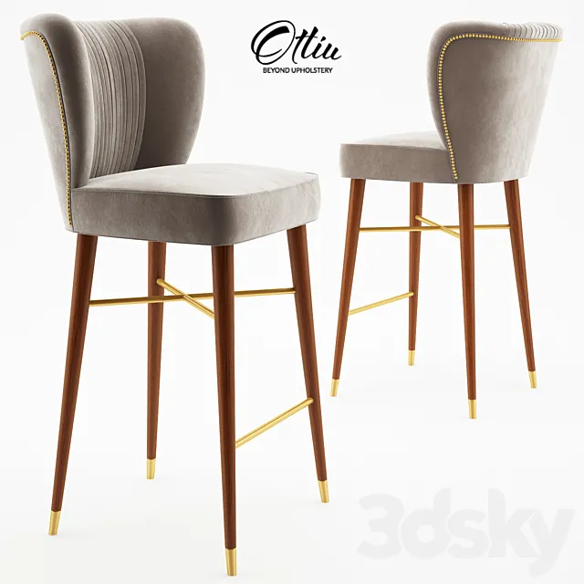 Visconti Contemporary Bar Chair – Ottiu 3D Model