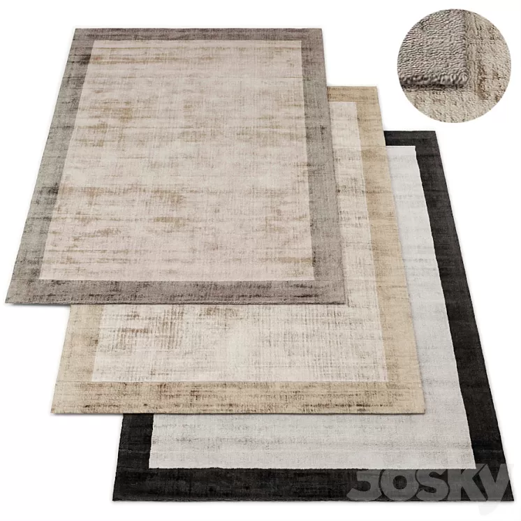 Viscose Rug Nova Border Collection 3D Model Viscose Rug Nova Border Collection 3D Model