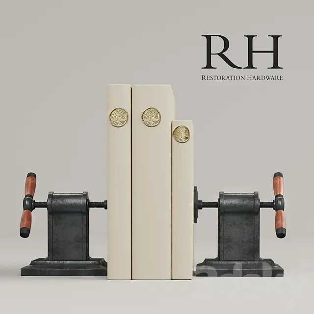 Vise Bookends 3D Model Vise Bookends 3D Model