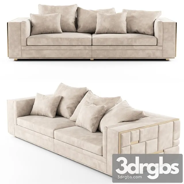 Visionnaire babylon sectional leather sofa 01 2 3D Model Download