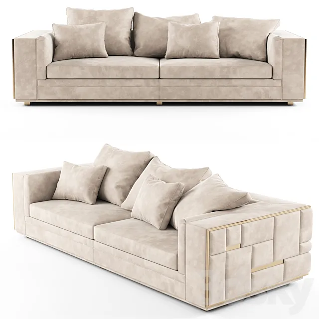 Visionnaire BABYLON Sectional leather sofa_01 3DModel Visionnaire BABYLON Sectional leather sofa_01 3DModel