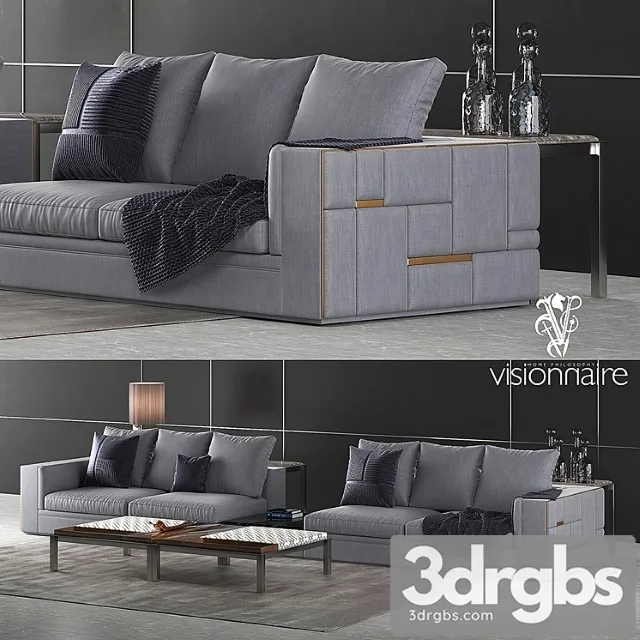 Visionnaire babylon sofa set 2 2 3D Model Download