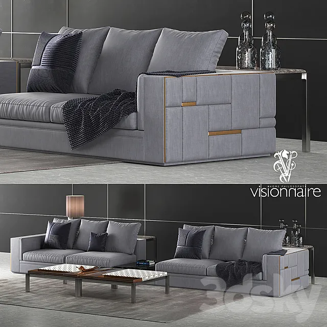 Visionnaire Babylon sofa set 2 3D Model Visionnaire Babylon sofa set 2 3D Model