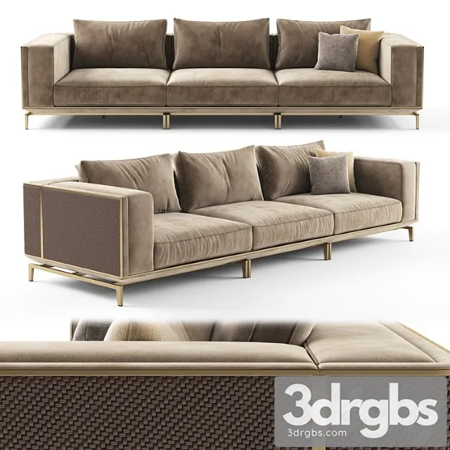 Visionnaire backstage 3 seater sofa 2 3D Model Download