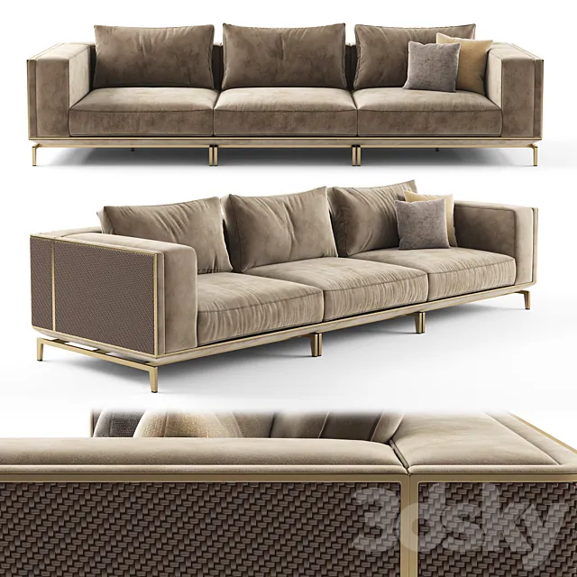 Visionnaire BACKSTAGE 3 seater sofa 3DModel Visionnaire BACKSTAGE 3 seater sofa 3DModel