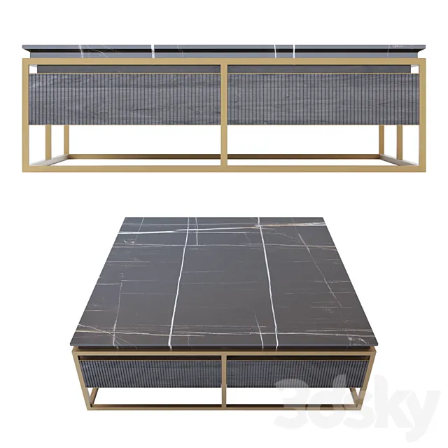 Visionnaire Banner Coffee Tables 3D Model