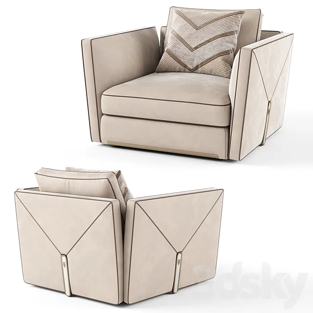 Visionnaire Bastian Armchair 3DModel Visionnaire Bastian Armchair 3DModel