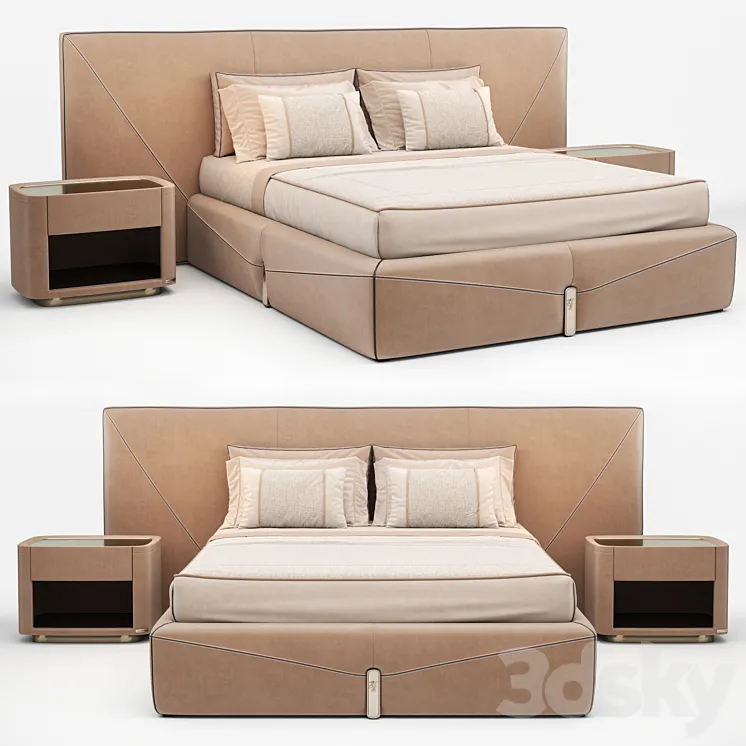 Visionnaire Bastian Bed 3D Model Free Download