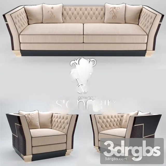 Visionnaire Berry Capitone Sofa 01 3D Model Download