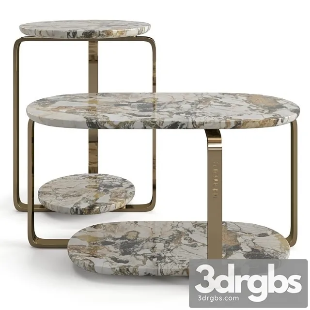 Visionnaire Button Coffee Tables Set 3D Model Download Visionnaire Button Coffee Tables Set 3D Model Download