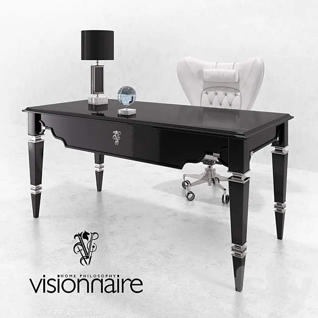Visionnaire Desk & Armchair 3D Model