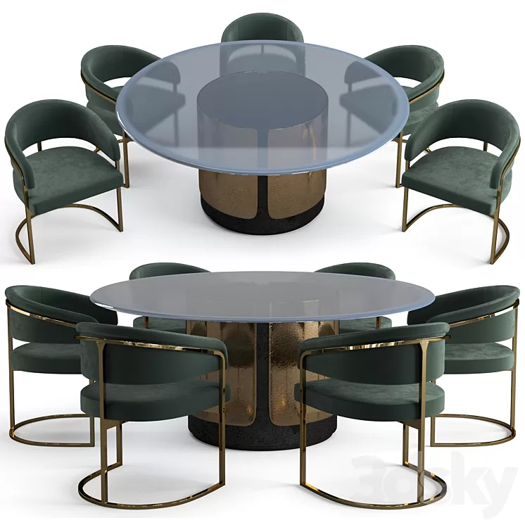 Visionnaire dining set 3D Model