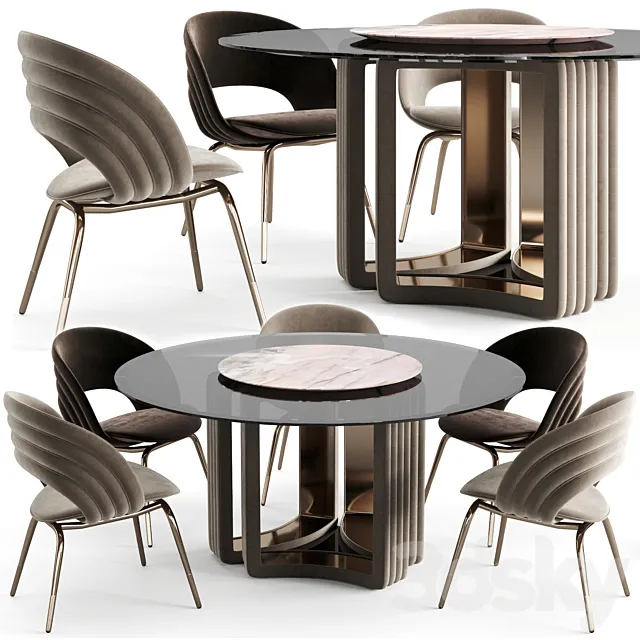 Visionnaire Dining Set Kylo 3DModel