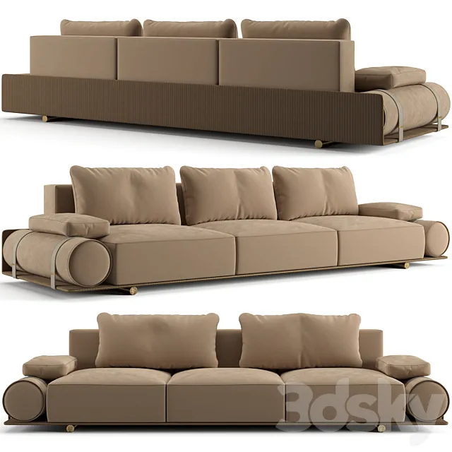 Visionnaire Donovan roll sofa 302 cm 3DModel Visionnaire Donovan roll sofa 302 cm 3DModel