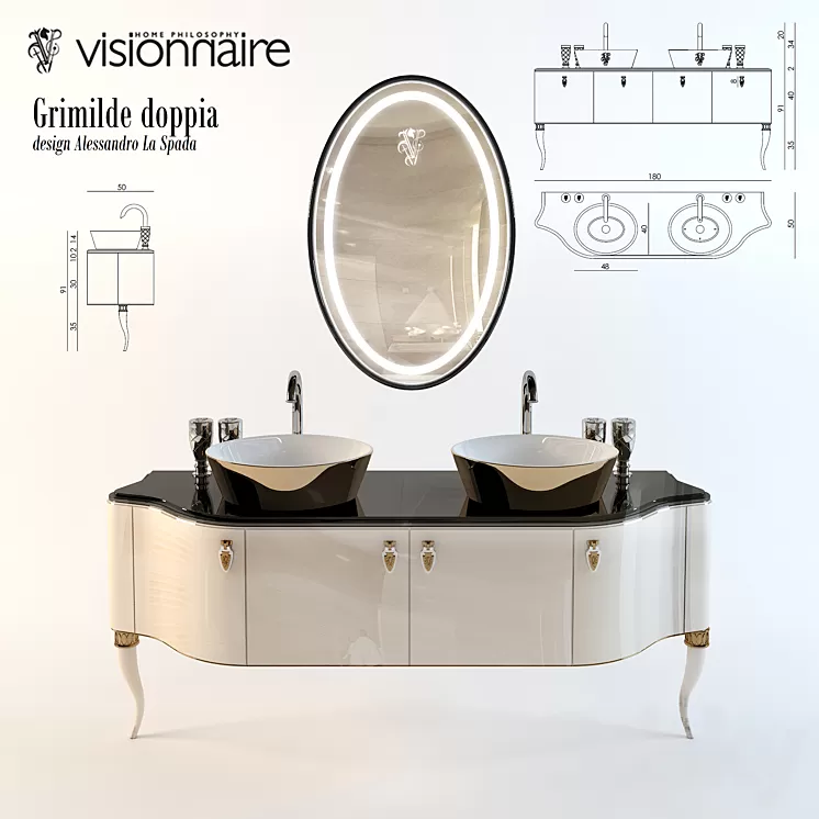Visionnaire Grimilde Doppia 3D Model Visionnaire Grimilde Doppia 3D Model