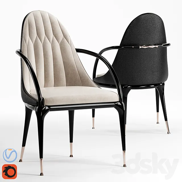 Visionnaire Jera Chair 3D Model Visionnaire Jera Chair 3D Model