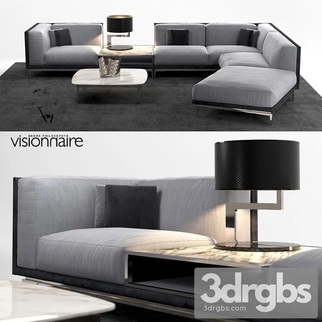 Visionnaire Legend L sofa set 3D Model Download Visionnaire Legend L sofa set 3D Model Download