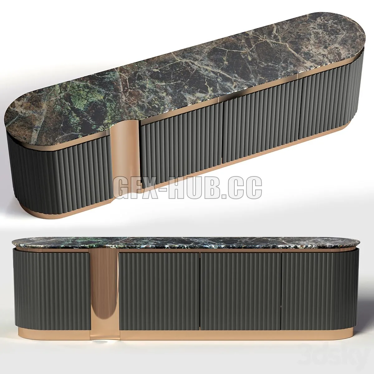 Visionnaire Leonardo Low Unit 3D Model Visionnaire Leonardo Low Unit 3D Model