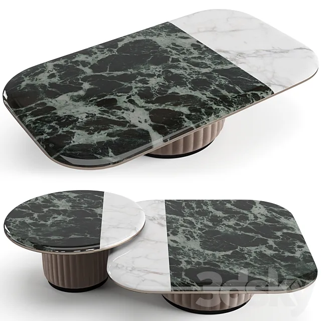 Visionnaire Miller low table set 3D Model Visionnaire Miller low table set 3D Model