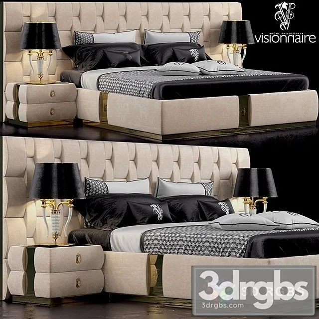 Visionnaire Perkins Bed 3D Model Download