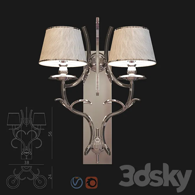 Visionnaire sconce thalita 3D Model