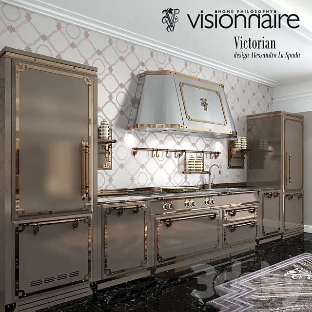 Visionnaire Victorian Working Area Composition 3DModel