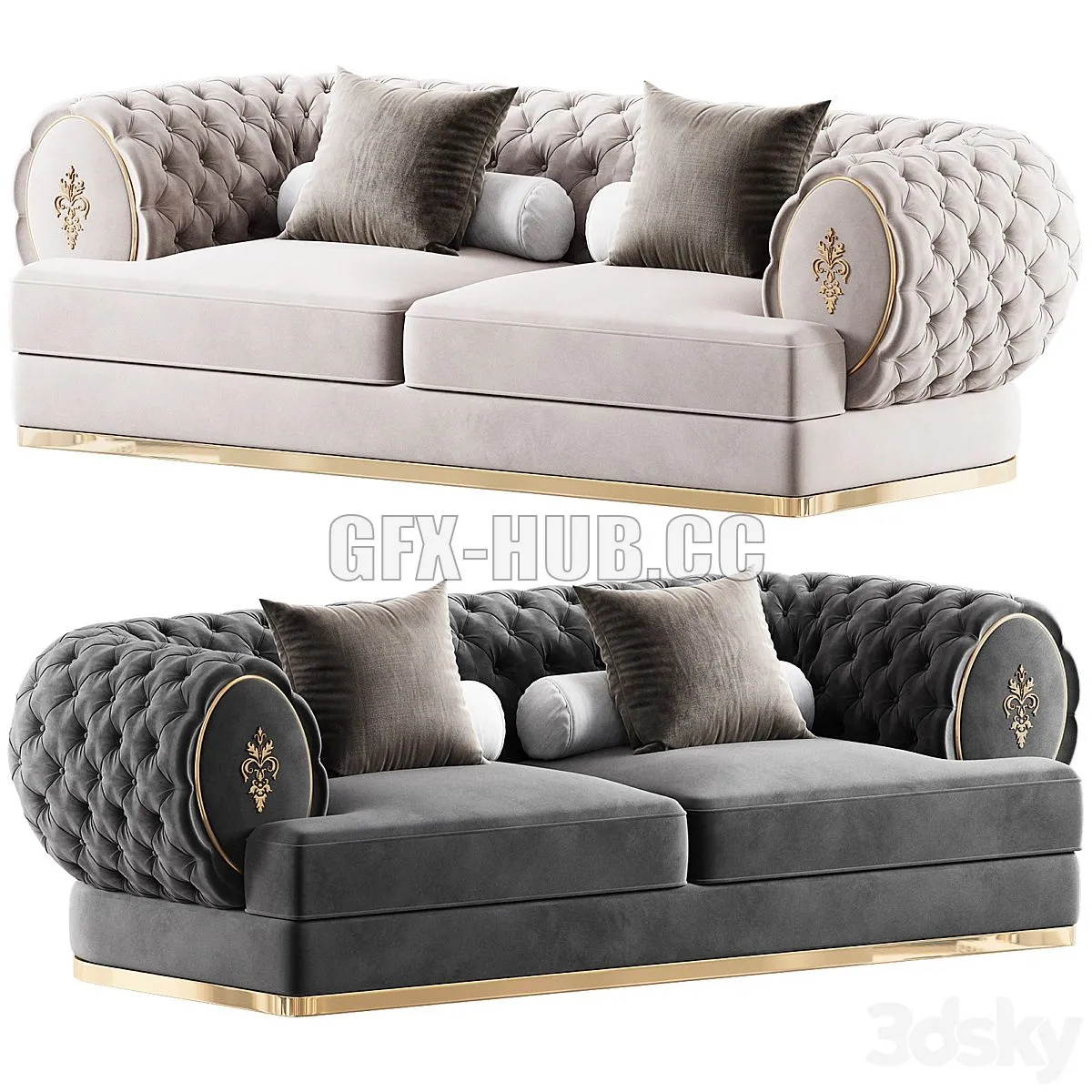 Visionnaire_oberon_sofa 3D Model Visionnaire_oberon_sofa 3D Model