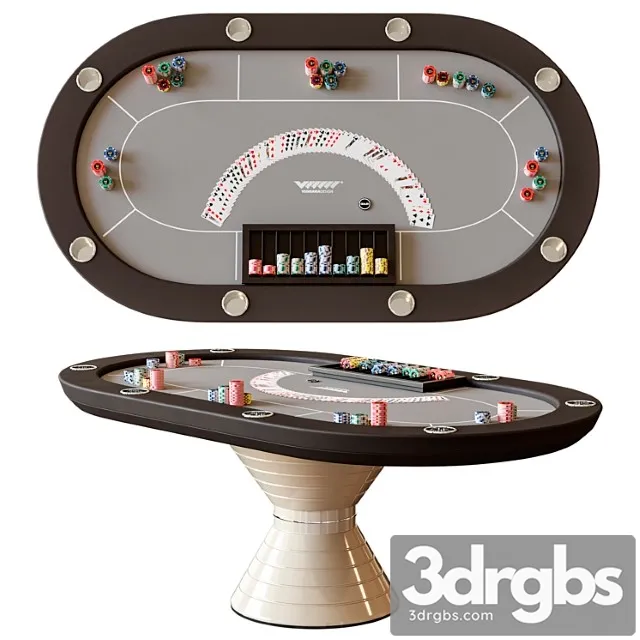 Vismara design poker table 3D Model Download