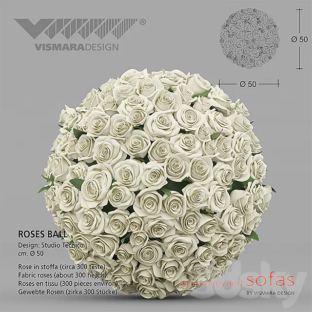 Vismara Roses Ball 3DModel Vismara Roses Ball 3DModel