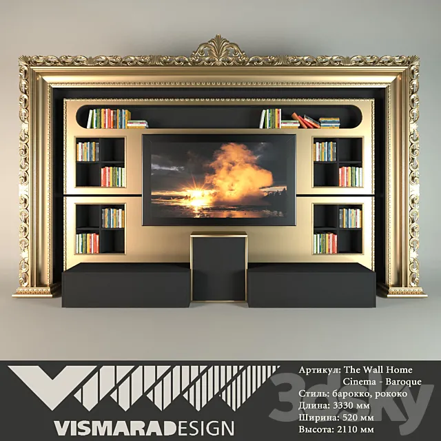 Vismara – The Wall Home Cinema – Baroque 3D Model Vismara – The Wall Home Cinema – Baroque 3D Model