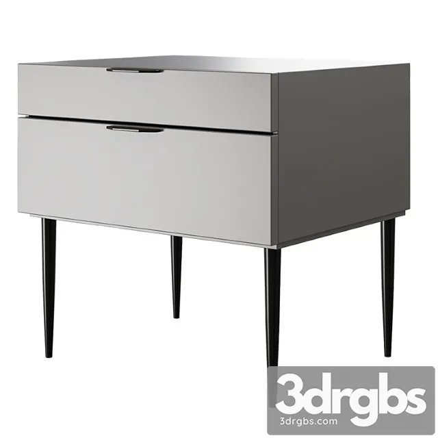 Visney c2 gray bedside table