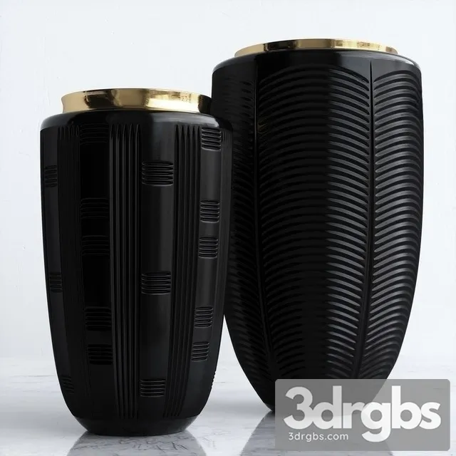 Vista Alegre Jet Black Case With Vase 3D Model Download